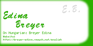 edina breyer business card